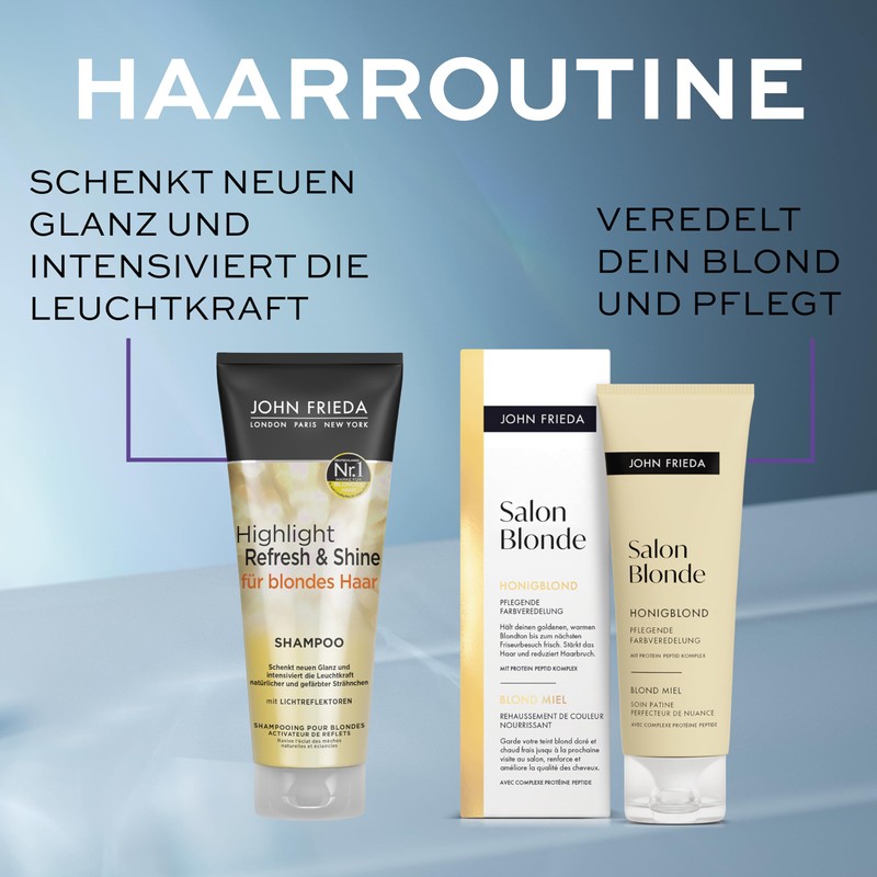 John Frieda Salon Blonde - Honigblond - Farbveredelung - Hält