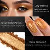 DE'LANCI Light Gold Glitter Eyeshadow, Light Gold Metallic Eyeshadow, Creamy