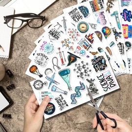 Science and SciFi Stickers Pack 108Pcs Vinyl Decals for Students Teachers Stem Lovers Inspirational Quote Designs Laptop Water Bottle Notebook Journal Scrapbook