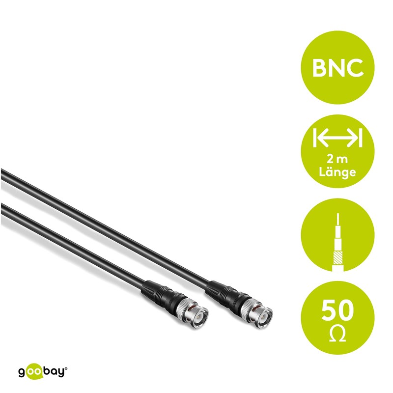 Wentronic AVK 176-200 2.0m Audio Video Cable BNC Plug to