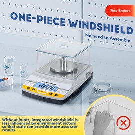 CGOLDENWALL Analytical Balance 500g x 0.001g Lab Scale 0.001g Accuracy with Rechargeable Battery Digital Scale Milligram Scale 17 Customized Units Jewelry Scale with RS232 Interface