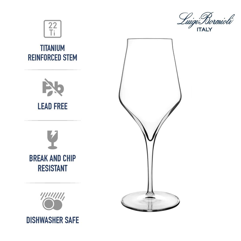 Luigi Bormioli Supremo Chianti Stemglasses (Set of 2), 15.25 oz,