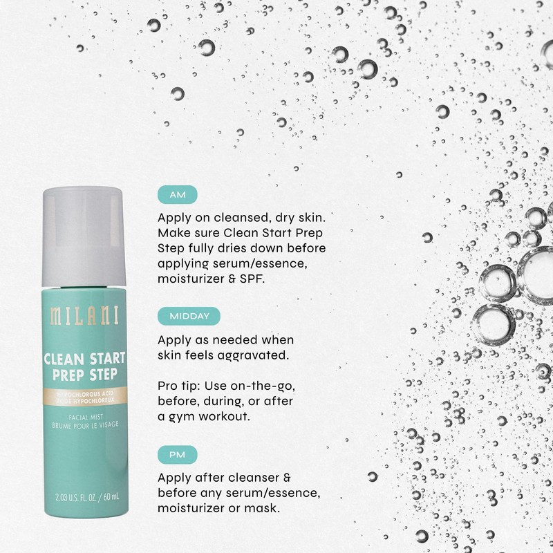 Milani Clean Start Prep Step Hypochlorous Acid Facial Mist