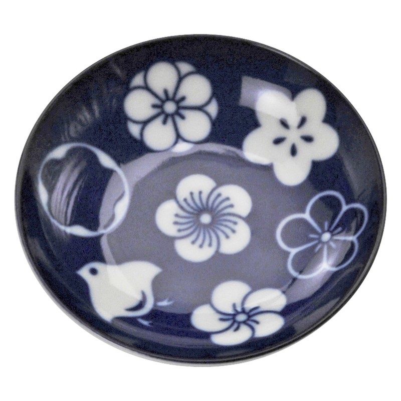 Mino Ware 145064 (5) Small Plates, Set of 5, Plum