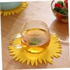 iplusmile Placemats for Dining Table 2pcs Heat Resistant Mats Sunflower