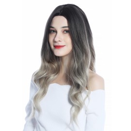 WIG ME UP - LC179-5-R10T85/88A Ladies' Wig long wavy ombre medium brown to vanilla blond and balayage highlights