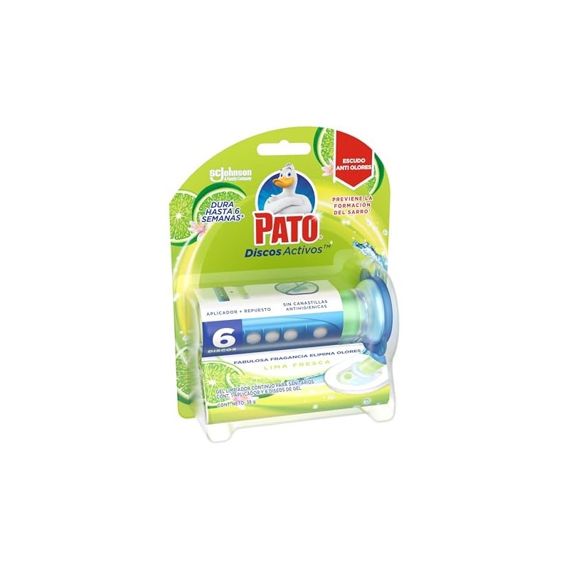 Pato Discos Activos con Aplicador Para Baño Lima 36 ml