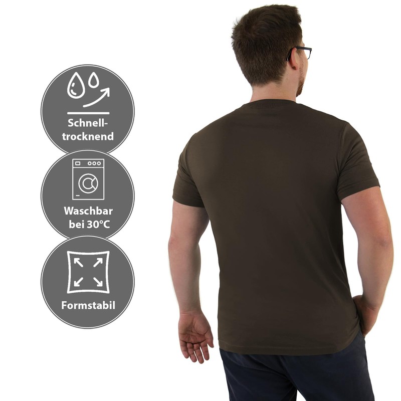 ALPIDEX Men's T-Shirts Set of 5 Crew Neck Plain S