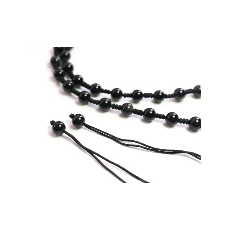 [shylph - Sylph] Obsidian Chain 6mm (45cm) Obsidian Handmade Pendant