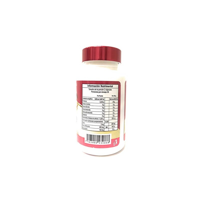AOOZTO Ácido Alfa Lipoico, Resveratrol, 60 capsulas.