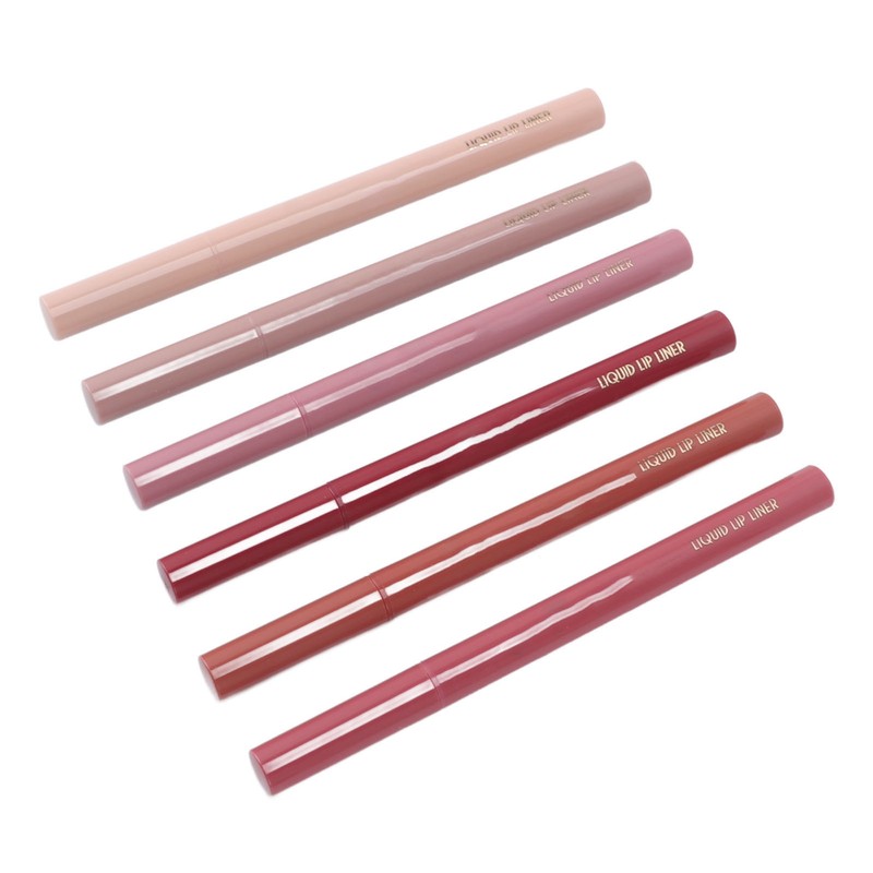 6 Colors Liquid Lip Liner Quick Drying Waterproof Long Lasting