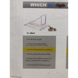 Mini Snow Guard Stop Ice Buildup Seal Gasket Metal Roof Mounting Screws Hardware