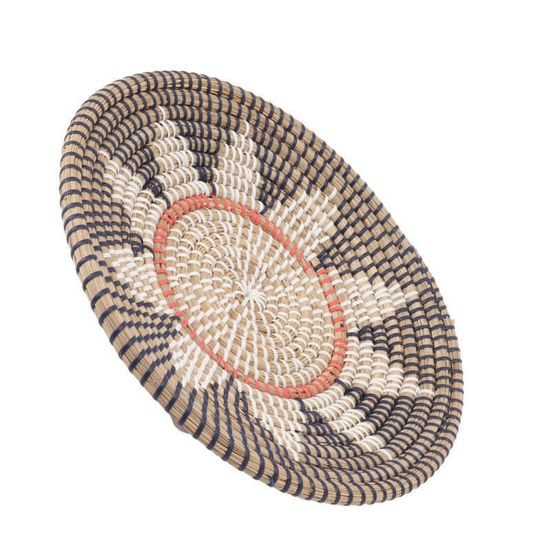 Round Grass Wall Ornaments 35cm Diameter Hand Knitting Hanging Woven