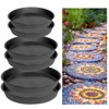 6 Pcs Round Stepping Stone Molds, 3 Size Reusable Cement