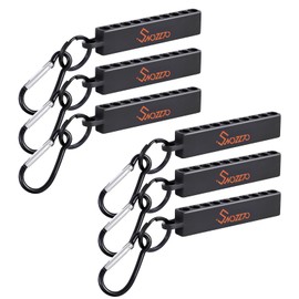 Swozzto 6PCS Black 10-Hole Screwdriver Bit Holder with Carabiner,1/4" Hex Drill Storage Organizer,for All 1/4" Hex Shank Bit & Drill Storage Case