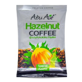 Abu Auf Coffee With Hazelnut Flavored Abuauf Oriental Turkish Premium Cafe Egyptian Arabic Egypt Arab Arabica Ground Roasted Halal ( 1 Pack = 3.52 oz / 100 gm ) ابو عوف قهوة بطعم البندق حلال