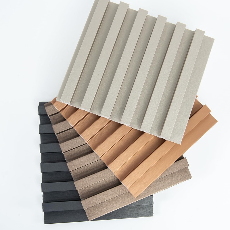 Art3dwallpanels Slat Wall Paneling, 4 Pack Glossy Metal Finish WPC