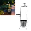 Lawn Lamp Solar Outdoor Waterproof Metal Faucet Durable Light Statue