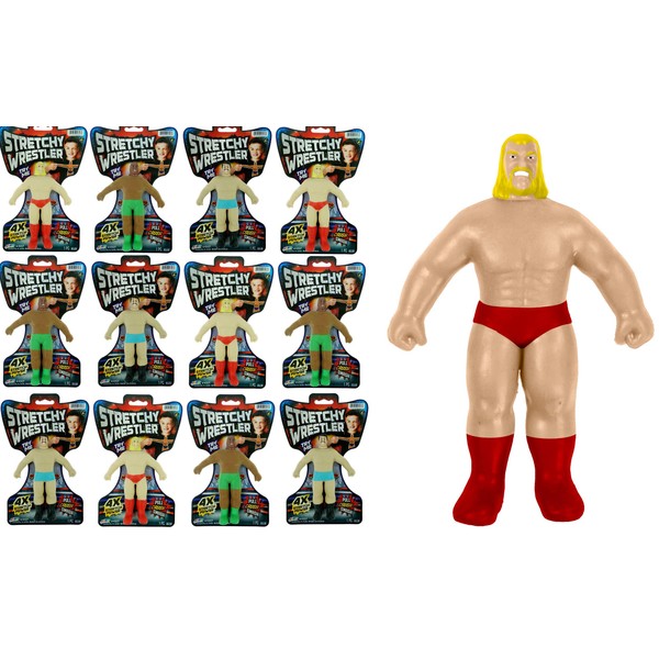 JA-RU Super Stretchy Wrestlers Action Figures (12) Squishy Stretch Man.
