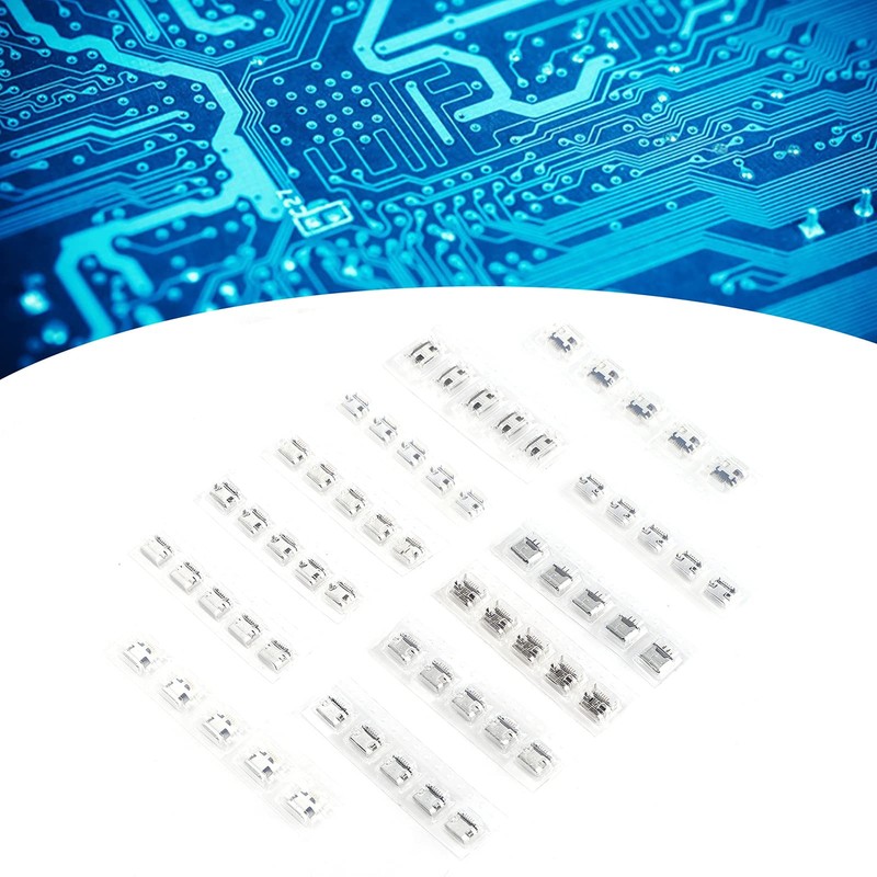Shanrya Micro USB Connector, 60pcs Micro USB USB Mini for