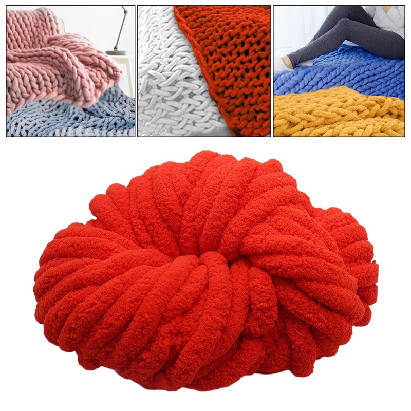 Vaveren Chunky Chenille Yarn Super Bulky Yarn Plush Yarn Thick