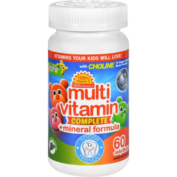 Multivitamin +Mineral Formula with Choline Grape Flavor 60 Count ( Multi-Pack)4