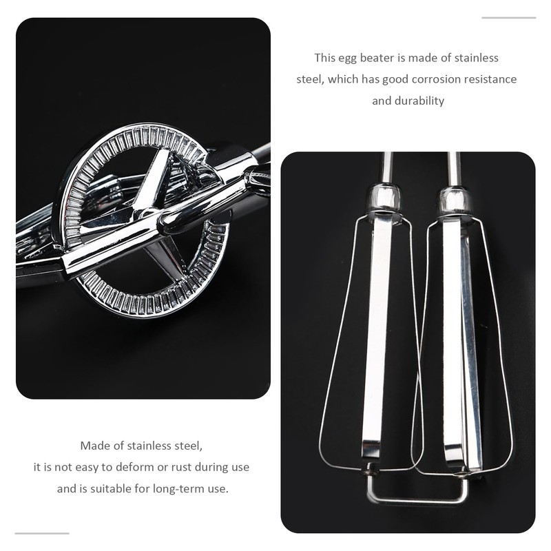EHDWXVZM 2 Whisks, Hand Mixer, Rotary Mixer, Semi-Automatic Mixer, Kitchen