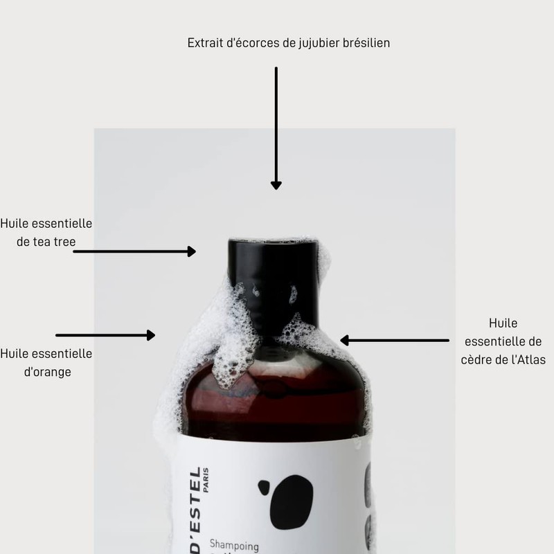 SERGE D'ESTEL PARIS Anti-Dandruff Shampoo Sulphate Free Vegan Formula with