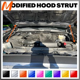 TENKIDOM Hood Struts Compatible with Toyota Tacoma N300 2016-2023 Carbon Fiber Lift Supports Bonnet Gas Dampers Springs Kit No-Drill Bolt-on