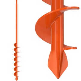 1.6 X 32 inch Auger Drill Bit for Post Hole Digger Garden Hole Drill for Planting Fit for 3/8 Inch Hex Drive Drill Auger for Drill Bulb Planter Tool for Fence Post, Beach Umbrella Holes