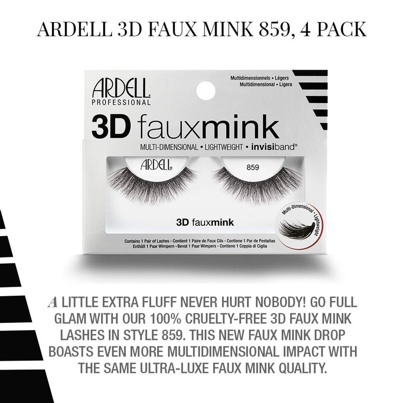 Ardell 3D Faux Mink Lashes False Eyelashes 859 - Fluffy