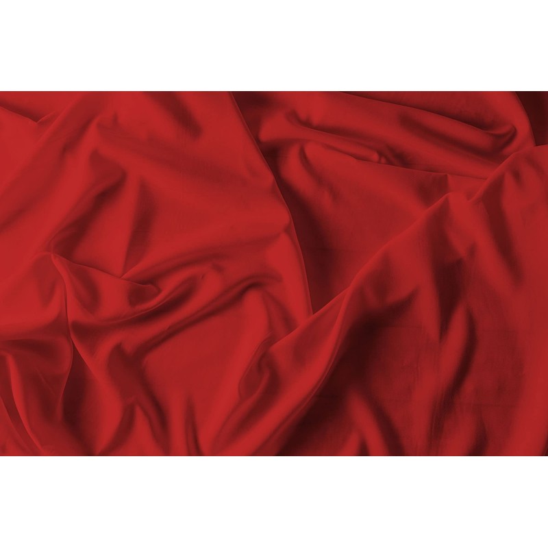 Italian Bed Linen Max Color Pair of Pillowcases, Cotton, Red,
