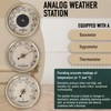 Classic Analog Weather Station-Home Barometers-Indoor Barometer-Barometer Hygrometer Thermometer-Traditional Weather Indicators-Home