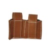 Barsony New Saddle Tan Leather Revolver Double Speed Loader Pouch
