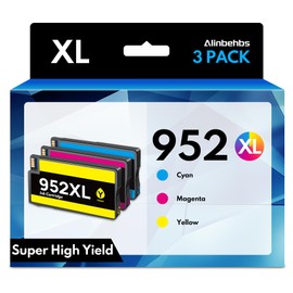 952XL Ink Cartridges Combo Pack Replacement for HP 952XL Ink Cartridges Combo Pack 952 XL for Officejet Pro 8710 8702 7720 7740 8700 8715 8210, Cyan, Yellow, Magenta, 3 Pack
