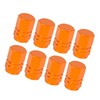 Hihaha 8pcs Orange Tire Stem Valve Caps Wheel Valve Covers