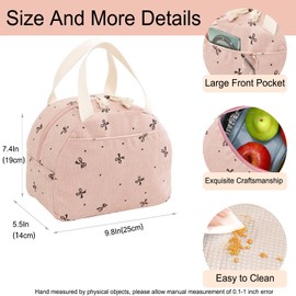 Lunch Bags for Women Insulated Cooler Lunch Bag Adults Kids Packed Lunch Box Tote Bag Cute Girls Ladies Lunch Bags for Work School Picnic Travel Beach Gifts for Women Her Wife Preppy Stuff