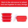 Decor Microsafe Oblong Set, Pack of 5 Pieces, Red