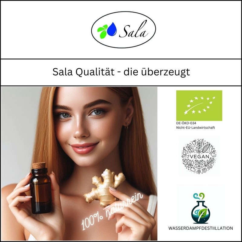 Sala Ginger Oil Aroma Essential Oil Natural Organic – for