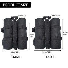 Plus Size Canopy Weight Bags(240 lbs) Set of 4, Heavy Duty Leg Gazebo Large Weights Sand Bags for Pop up Canopy Tent, Instant Outdoor Sun Shelter, Patio Umbrella