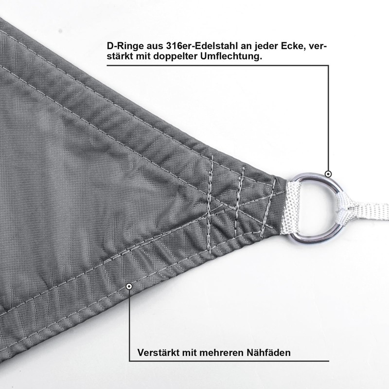 SUNNY GUARD Triangular Awning 3 x 3 x 4.25 m,