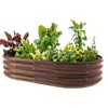 IDEA FAMILY 5x3x1ft Oval Galvanized Raised Garden Bed Outdoor 9-in-1