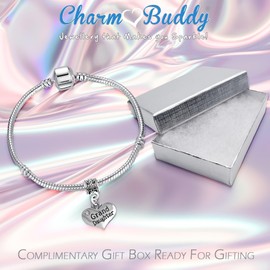 Granddaughter Silver Starter Charm Bracelet with Pendant and Gift Box (16cm (Age 5-7 Years))