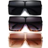Hilbalm 3 pieces sunglasses for Women and Men Large Frame