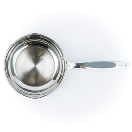 David Burke Stature 10" Fry Pan – Thick Solid Steel Side Handles - Brushed Gray