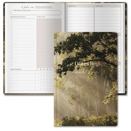 BIROYAL Undated Weekly Planner A5 Weekly Appointment Calendar with To-Do List Large Note Field 64 Sheets Diary in German with Hardcover Planner