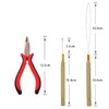 Hair Extensions Tool Kit I-tip Hair Extension Pliers Pulling Hook