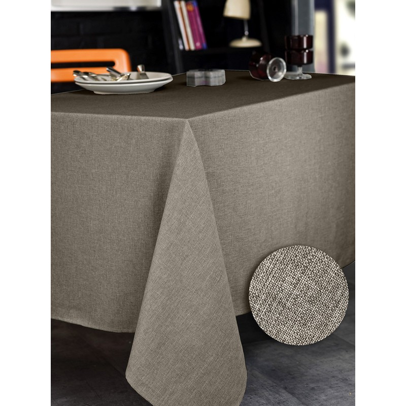 CALITEX Bromine 3372360505523 Rectangular Tablecloth Polyester Taupe