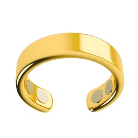 Dtexhif Stress Relief Rings for Women Men Anti Snore Ring Stainless Steel Adjustable Acupressure Auvulis Migraine Ring Migraine Relief Jewelry (Gold)