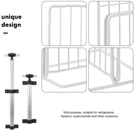 Pack of 2 Freezer Dividers, Robust Metal Shelf Dividers for Fridge Organisation, Flexible, Durable and Installation Solution for Freezer and Fridge
